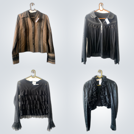 Ruffle & Printed Top Bundle: Kula, Eric Andres, Crazy World & More