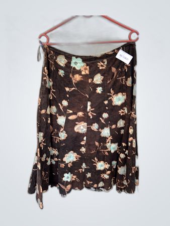 Brown Floral Skirt