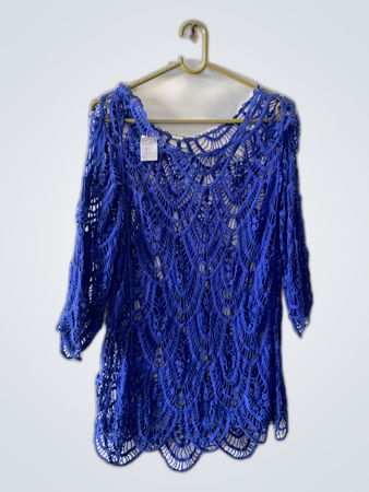 Blue Crochet Top