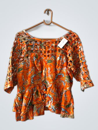 Blouse with Floral Pattern