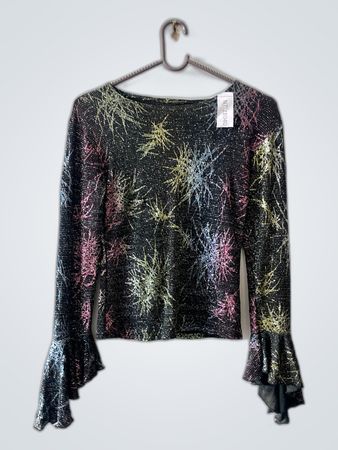 Blouse with Multicolor Pattern