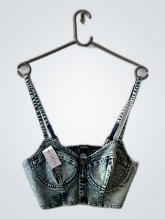 Denim Bustier Top