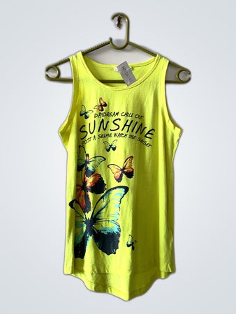 Yellow Butterfly Tank Top
