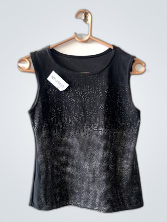 Black Tank Top with Glitter