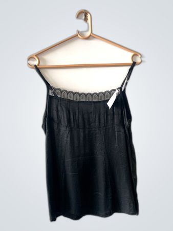 Black Linen Camisole