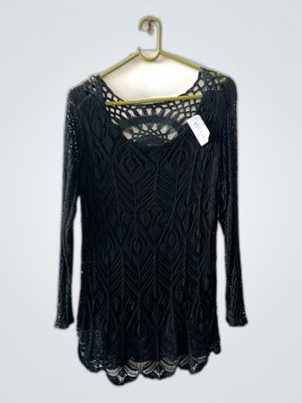 Black Crochet Top