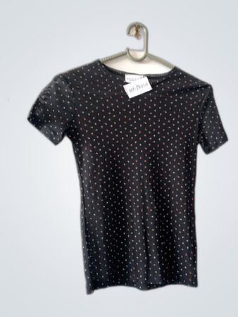Black Polka Dot Top