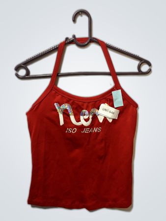 New Look Red Halter Tank Top