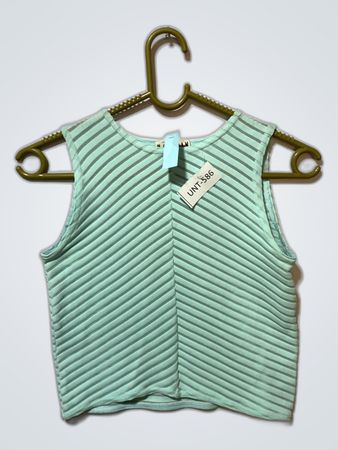 Mint Green Striped Tank Top