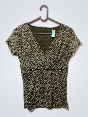 Blouse with Geometric Pattern