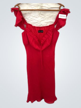C&A Red Ruffle Mini Dress