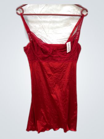 Red Lace-Trimmed Camisole