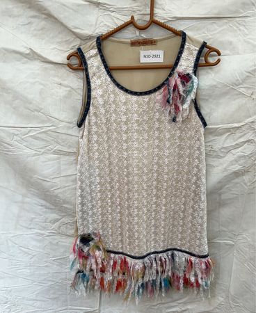 Rosa & Rose Embroidered Fringed Top