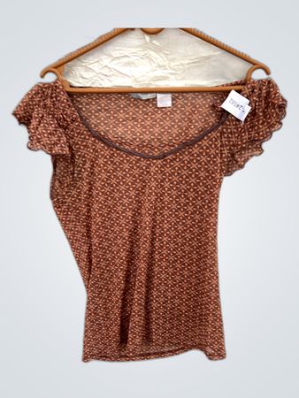 Brown Patterned Top