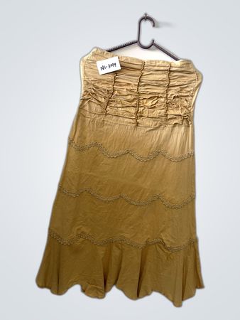 Tan Ruched Skirt