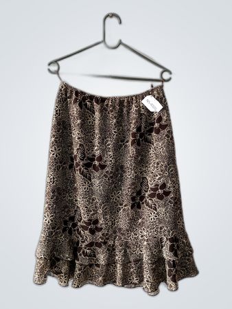 Jupe florale marron