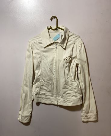 AGOLDE Women⟕ White Denim Jacket