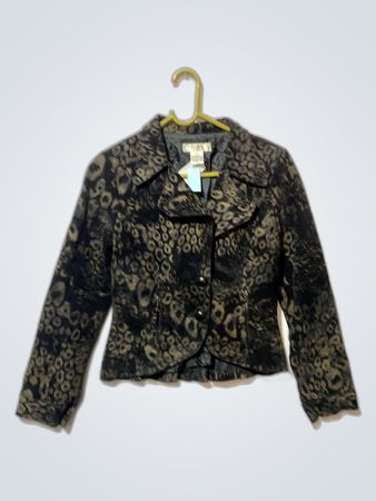 Rodrigues Black and Gold Animal Print Jacket
