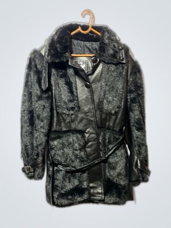 Furry Black Coat