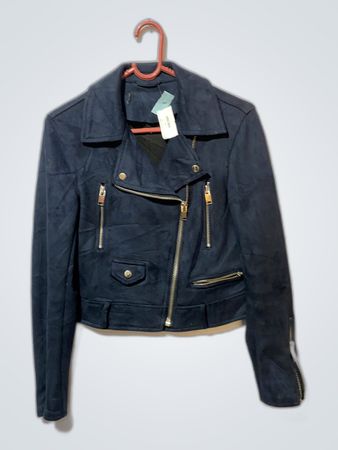 Blue Leather Jacket