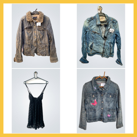 Neutral Dresses+Denim Jacket Set(FV 167)