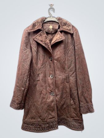 Charleston Brown Leather Coat