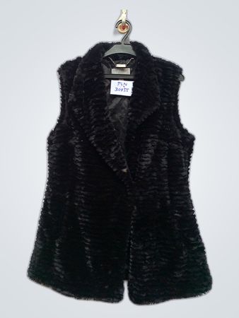 Black Fur Vest
