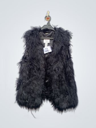Black Fur Vest