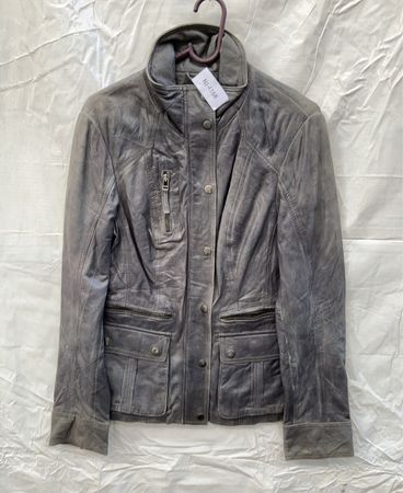 Gray Leather Jacket