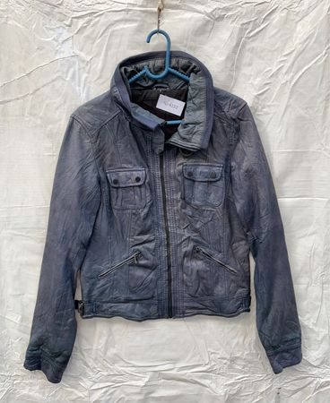 Gray Leather Jacket