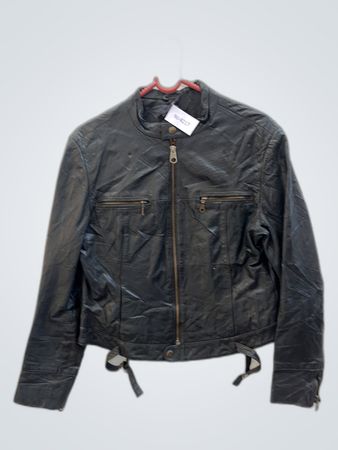 Veste en cuir GRIS SOUPLE