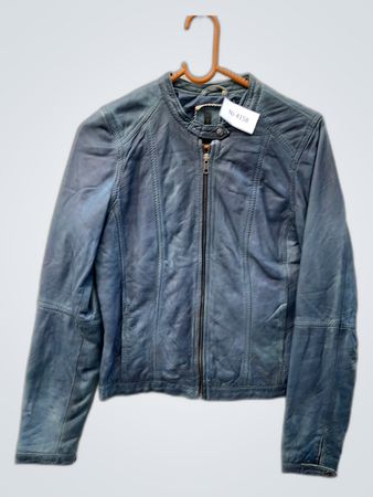 Jaqueta de Couro Azul