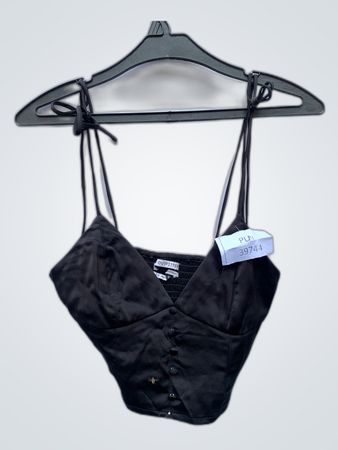 Black Satin Corset Top