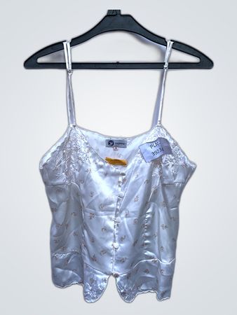 Escorpio White Floral Satin Top