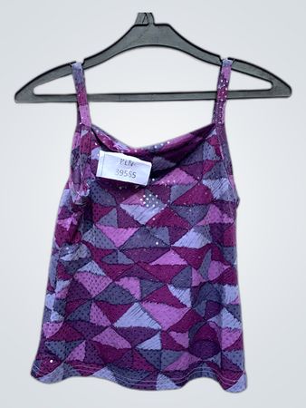 Purple Geometric Pattern Tank Top