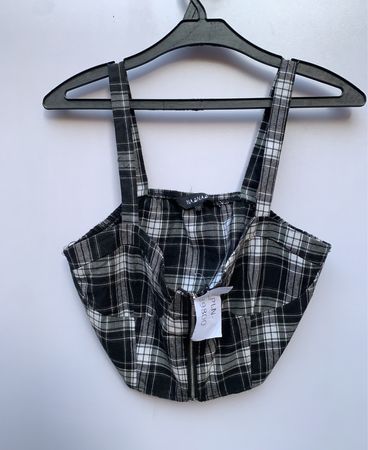 Naanaa Plaid Top