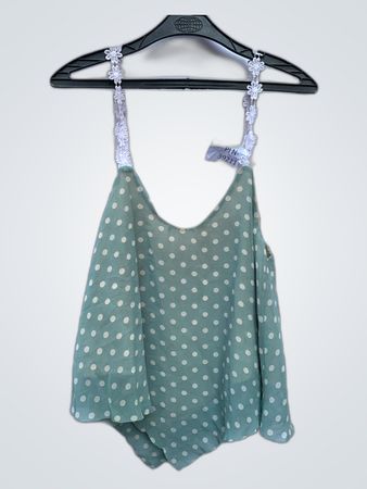 Green Polka Dot Top