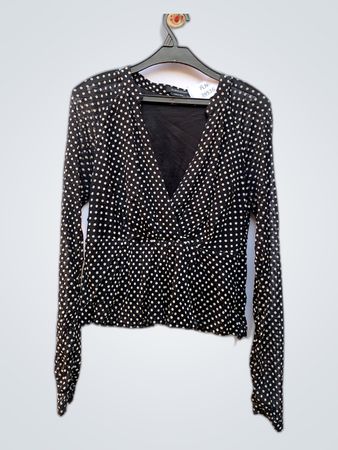 BCBG Max Azria Printed Wrap Blouse