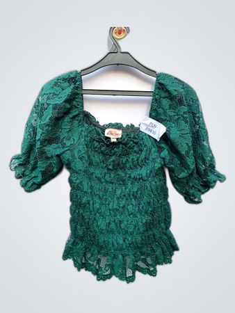 Green Lace Top