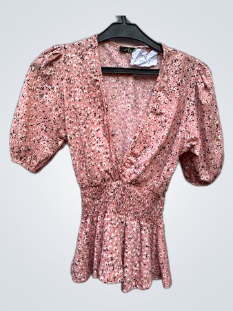Pink Floral Blouse