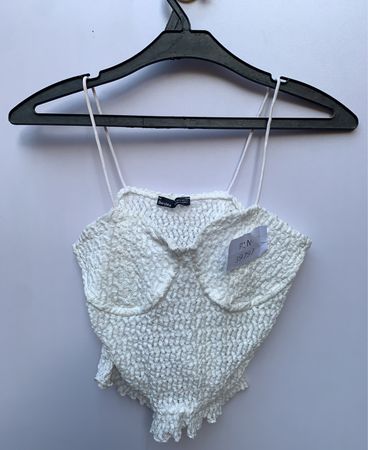 White Crochet Top