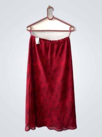 Red Floral Skirt