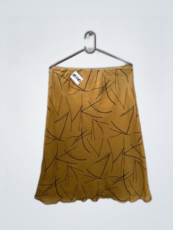 Brown skirt with black lines