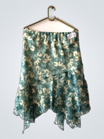 Green Floral Skirt