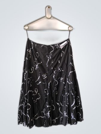 Black Floral Skirt