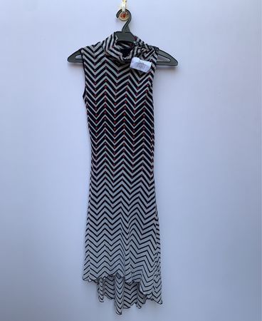Black and White Chevron Dress