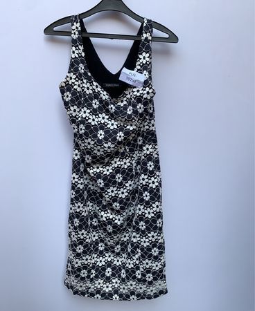 Black and White Floral Dress