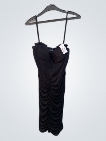 Black Ruched Dress