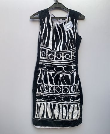 Cleo Black and White Striped Dress