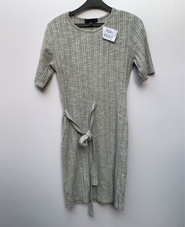 Gray Short-Sleeve Dress